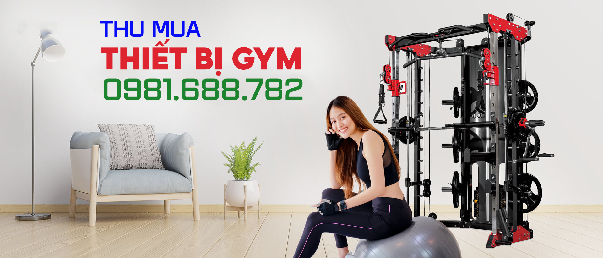 Chuyên thu mua thiết bị gym cũ, giàn tạ đa năng, máy chạy bộ cũ